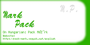 mark pack business card